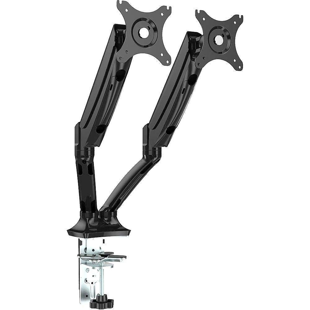 Suporte de Mesa Articulado para 2 Monitores de 10"" a 27"" FlexiSpot F7D, Ajustes com Pistão a Gás, VESA, Preto - F7DB