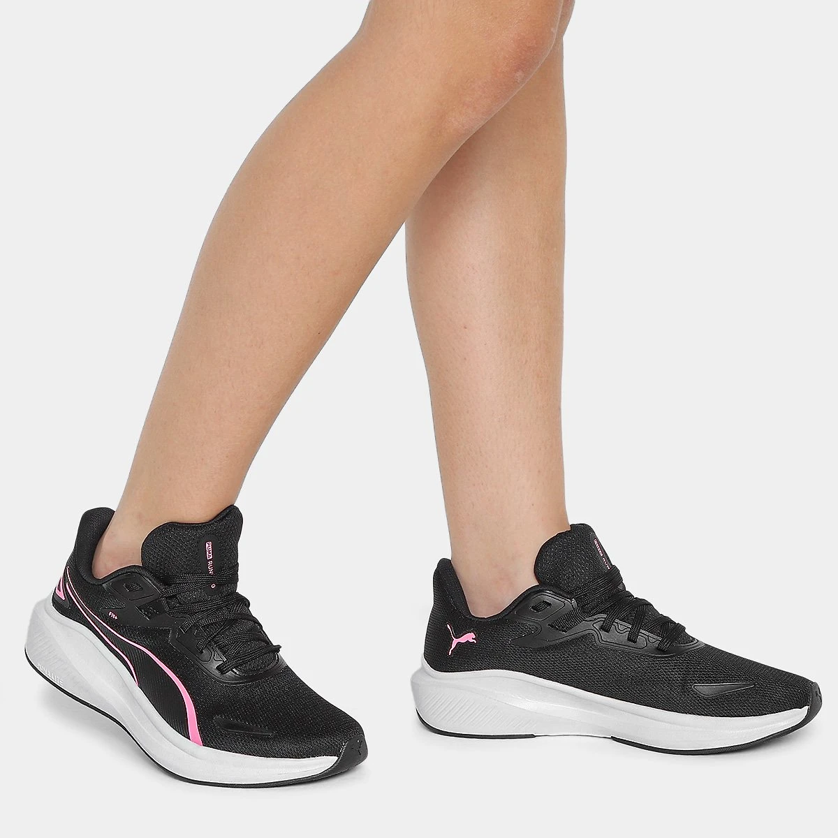 Miniatura Tênis Puma Skyrocket Lite Feminino Preto+Rosa - 34