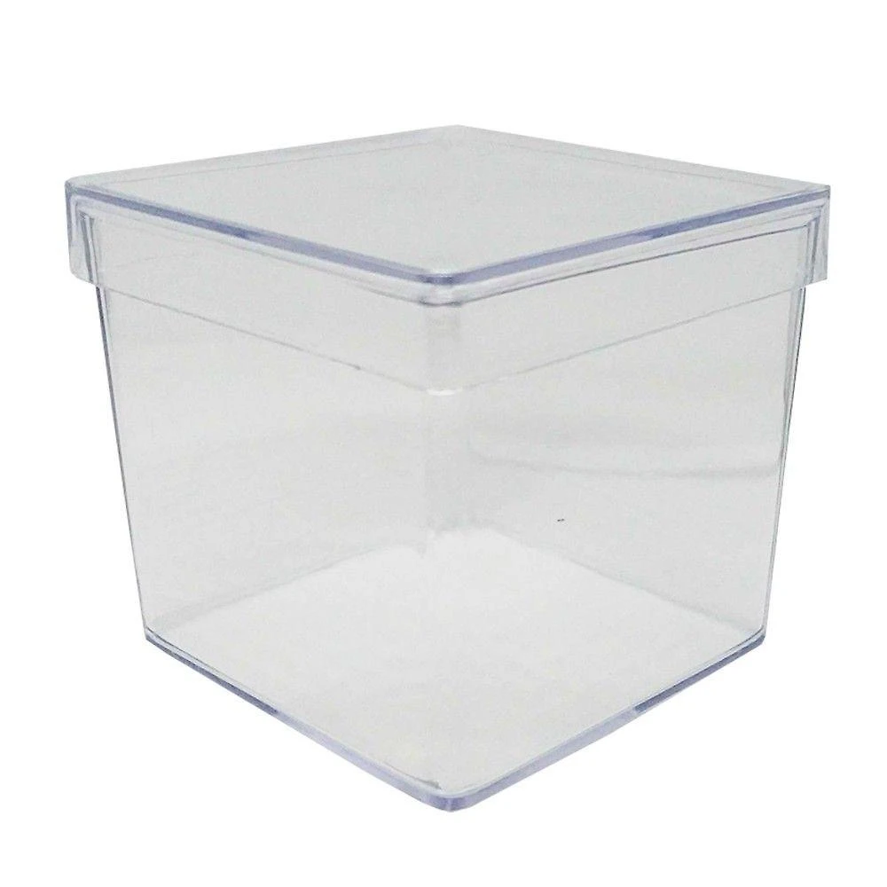 Caixa Acrílica Transparente 5cm X 5cm - 10 Unidades