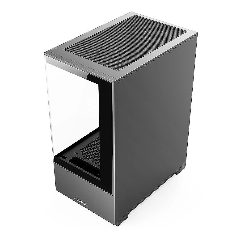 Gabinete Gamer Bluecase BG-055 HIT PRO, Mid tower, Micro ATX e Mini ITX, 3XFAN Rainbow, Frente e lateral em vidro, Cinza - BG-055GBX
