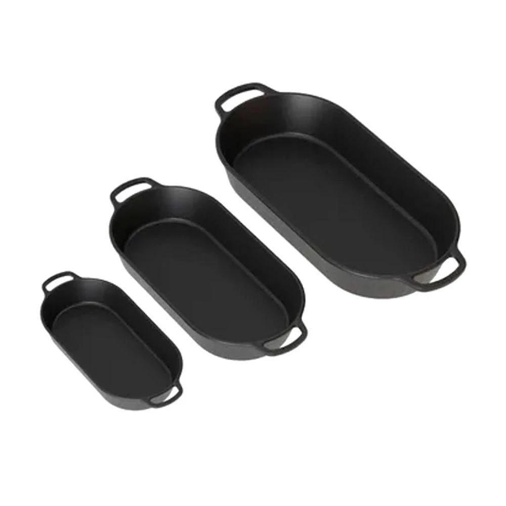 Conjunto Assadeira Beira Alta 5147PM Ferro Fundido Puro Cozimento Uniforme para Forno e Fogão Inox
