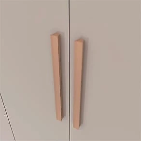Guarda-Roupa Casal Bartira Ville 6 Portas de Bater 2 Gavetas Internas MDP - 200,5cm de Largura Avelã/Capuccino