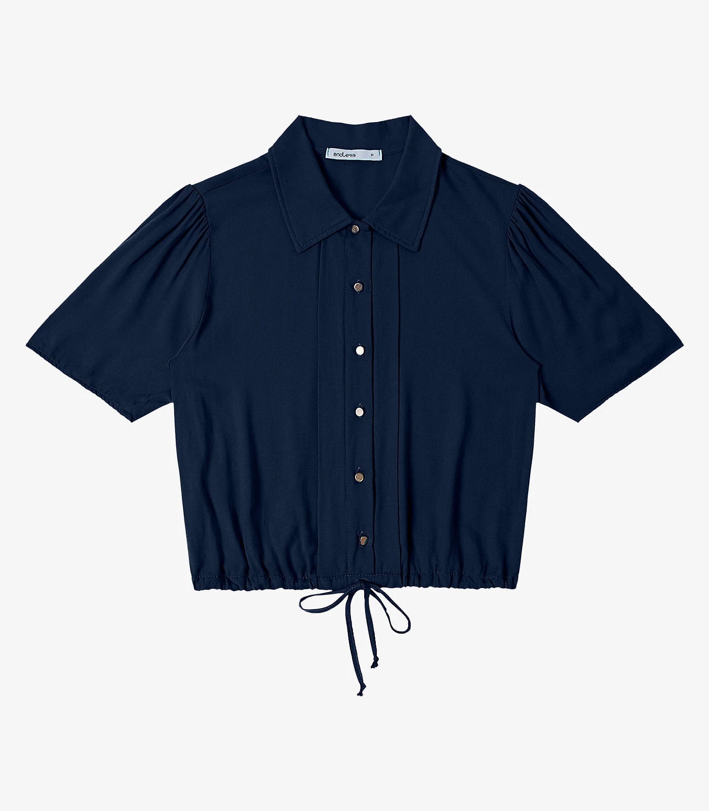 Camisa Feminina de Viscose Sarjada Endless Azul
