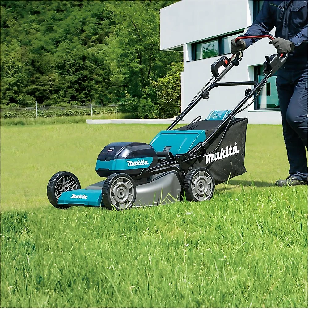 Carrinho cortador de grama 530mm sem fio 40v com 2 baterias carregador lm002gt201 220v makita