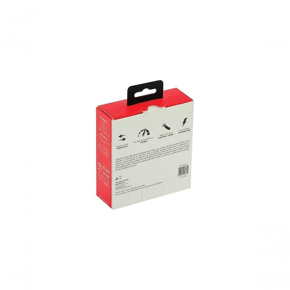 Cabo Extensor Usb A 2.0 Macho Para Usb A 2.0 Femea 28awg Puro Cobre 1 Metro - Puamf2-1