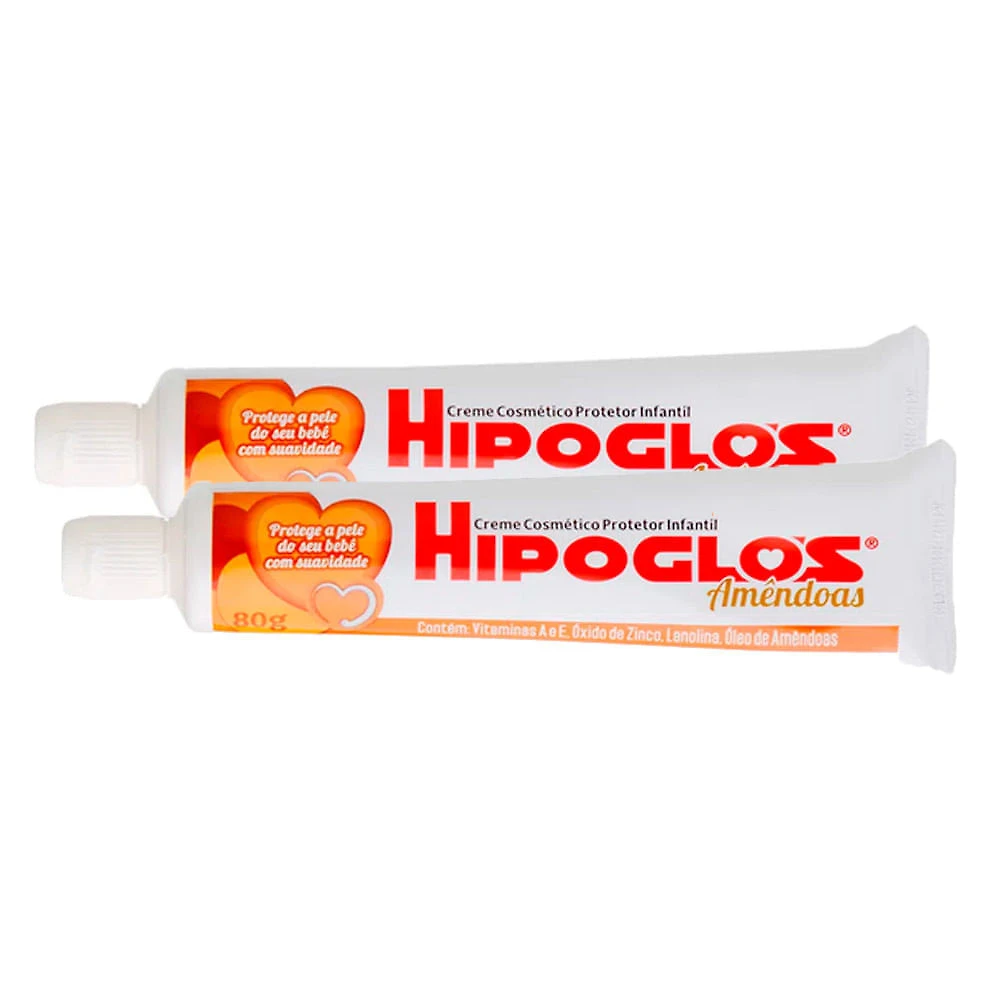 Hipoglos Amêndoas Pomada Contra Assaduras 80g | Kit com duas unidades