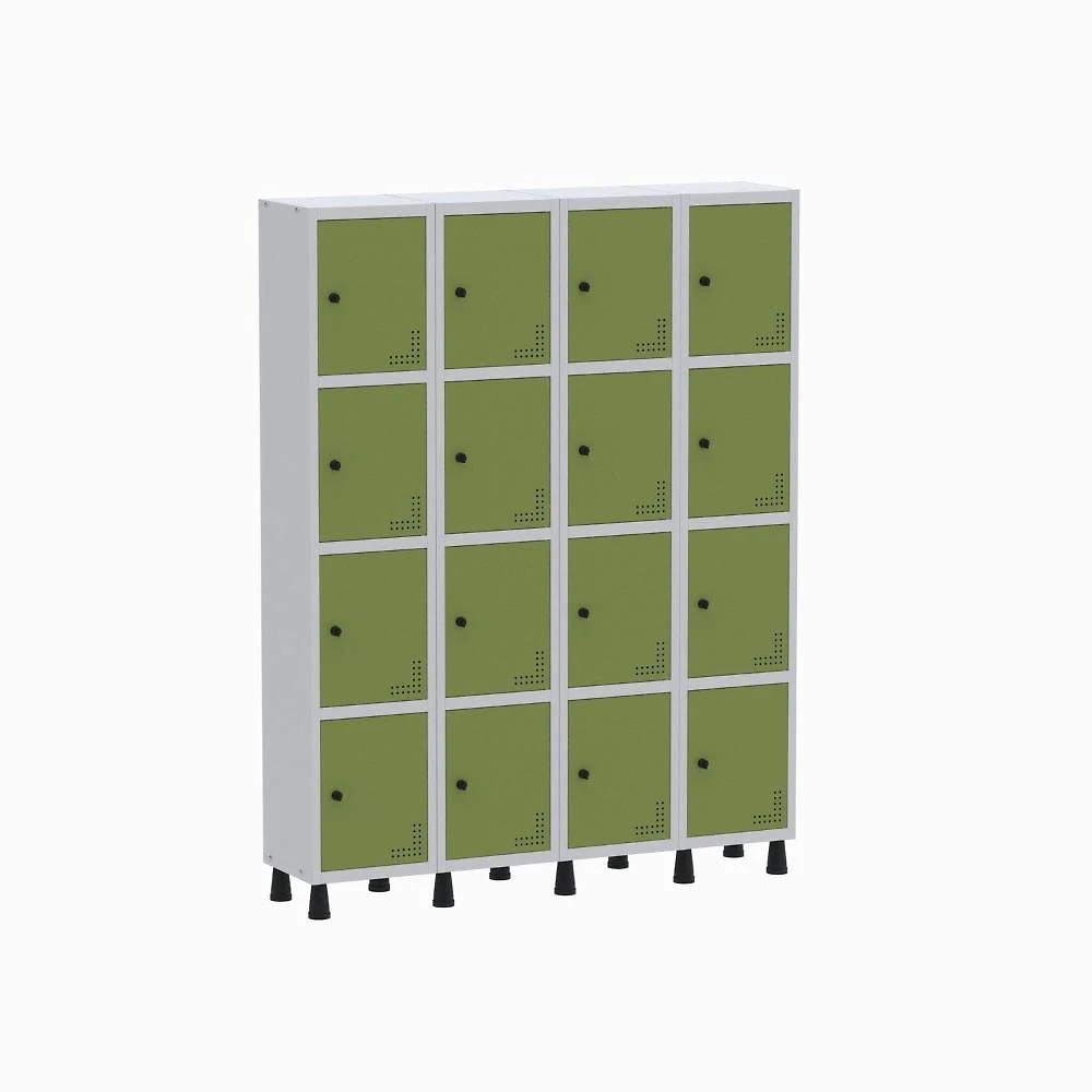 Armário Locker Guarda Volume Aço Light 16 Portas 138x179,5cm