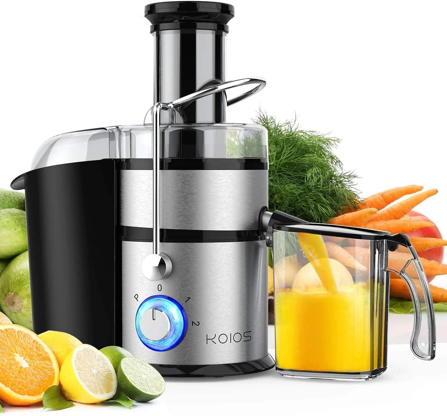 KOIOS JE70 Centrifuga de Frutas 3 Velocidades Aço Inoxidável 1