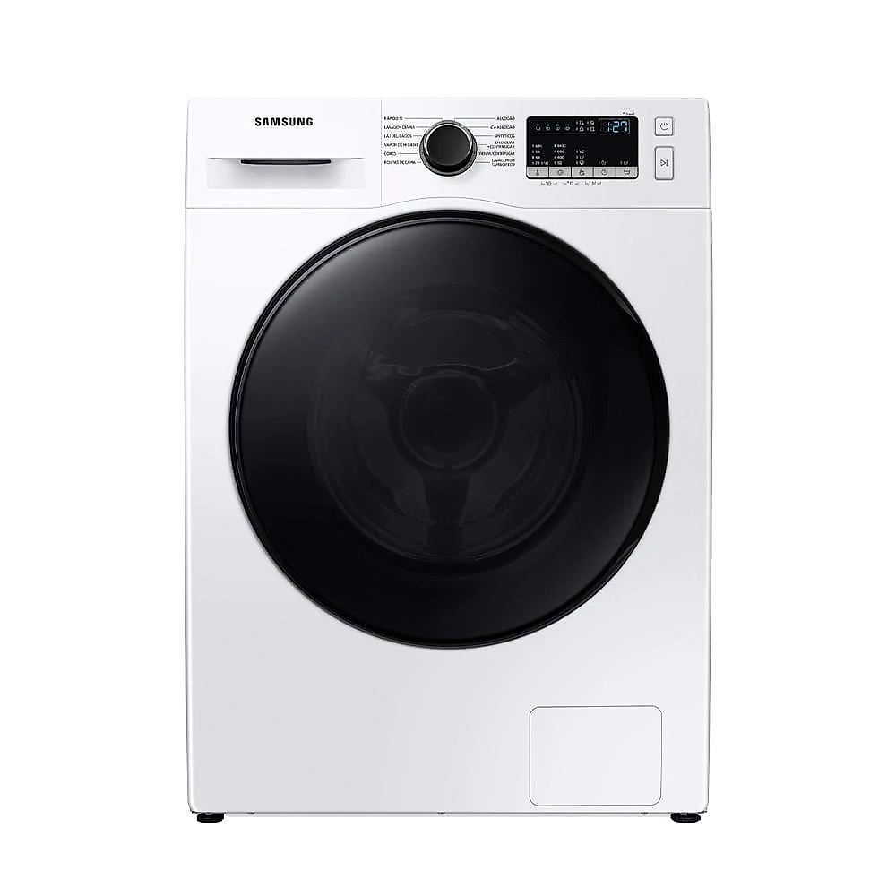 Lavadora de roupas samsung ww11t4040befaz com diamond drum e vapor de higiene branca - 11kg 110