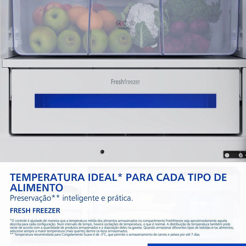 Refrigerador Bottom Freezer Inverter Panasonic de 02 Portas Frost Free com 511 Litros Black Glass - NR-BB71GV7B 110