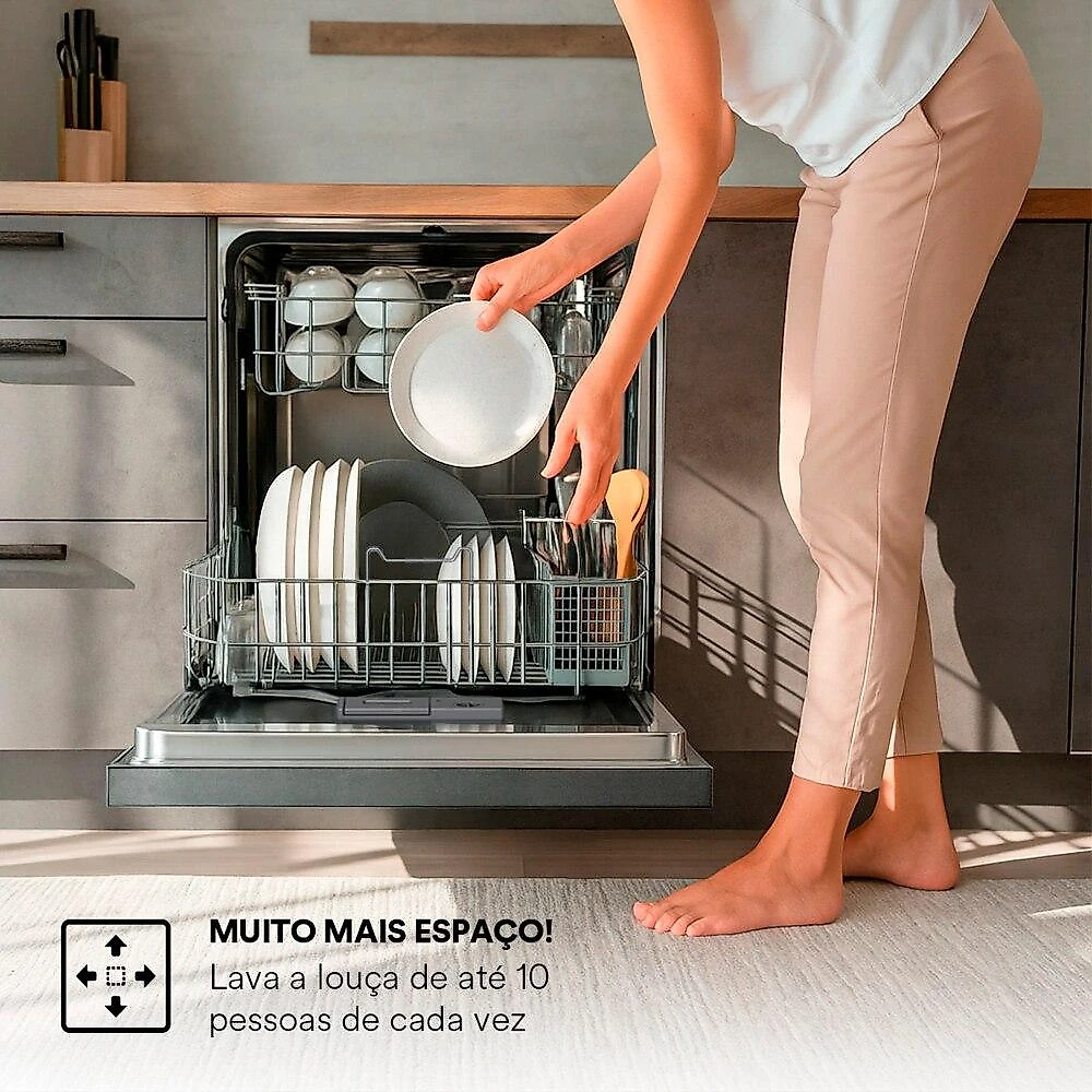 Lava-louças EOS Premium 10 Serviços Prata ELL08S 220V