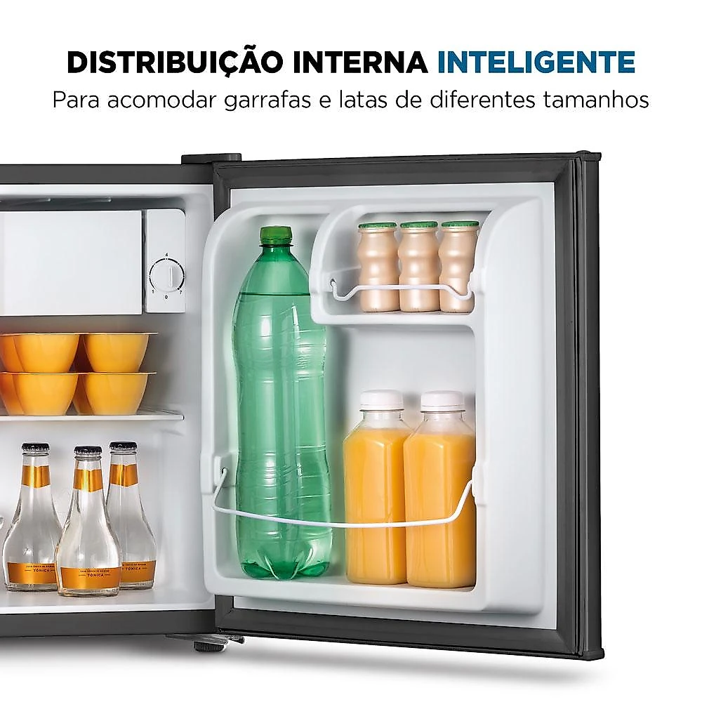 Frigobar 46L Porta Reversível Mondial FGB01B50 Preto 220V 220v