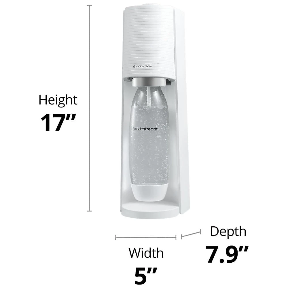 SodaStream Terra Sparkling Máquina de fazer água Bundle White: Faça Bebidas Personalizadas em Casa!