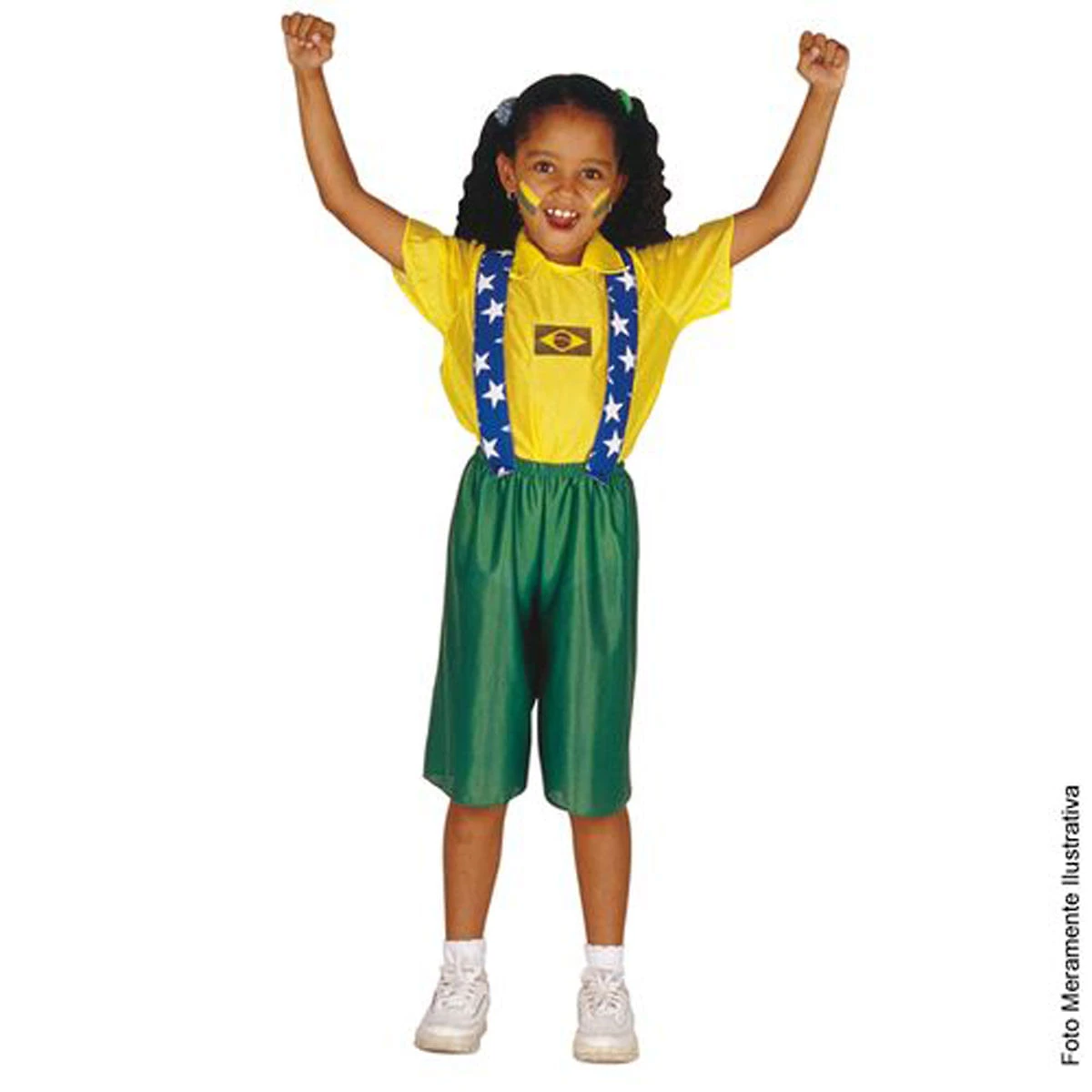 Fantasia Brasileirinha Infantil Curta - Copa do Mundo