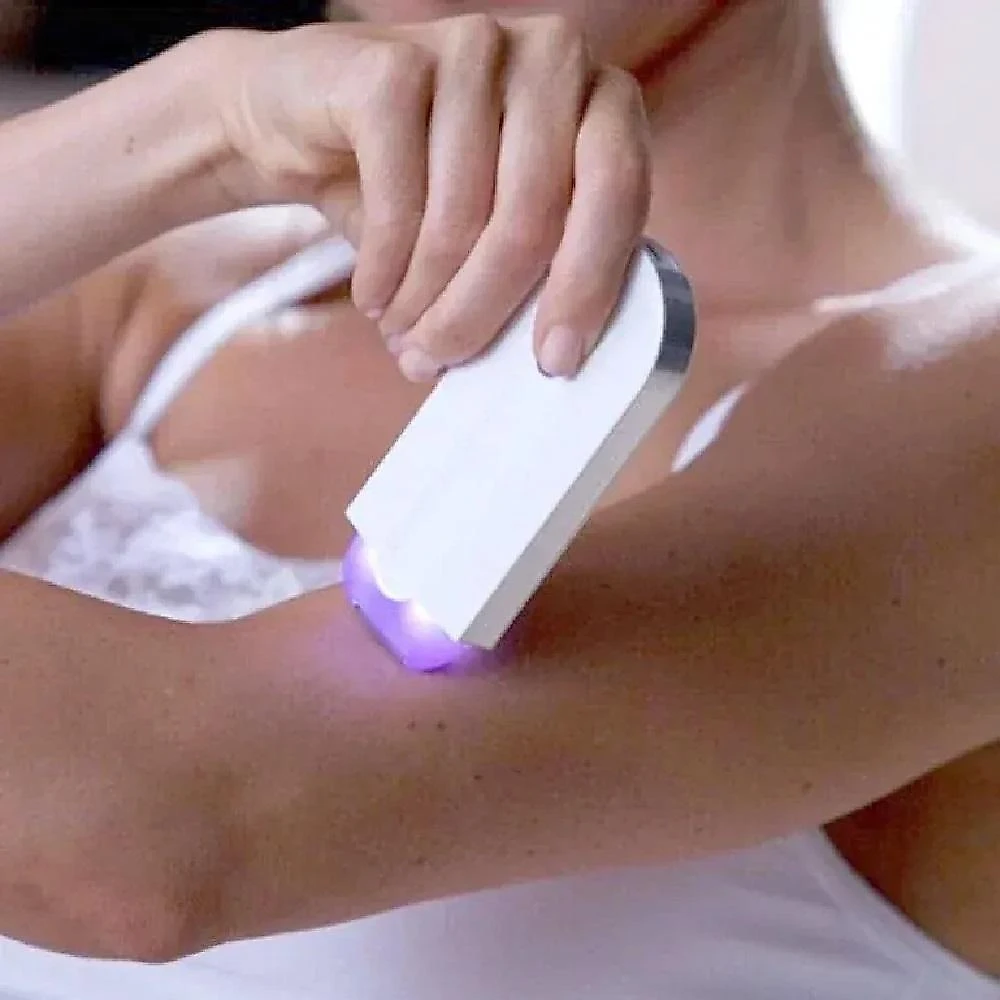 Depilador A Laser Led Touch Sem Dor Recarregável E Portátil Para Rosto Pernas E Virilha