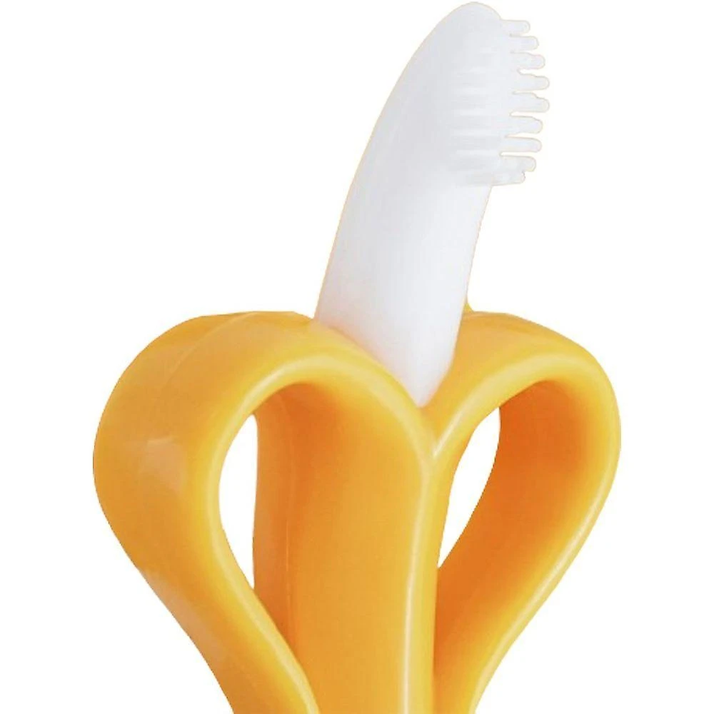 Massageador De Gengiva Para Bebê Banana 6x10cm Amarelo