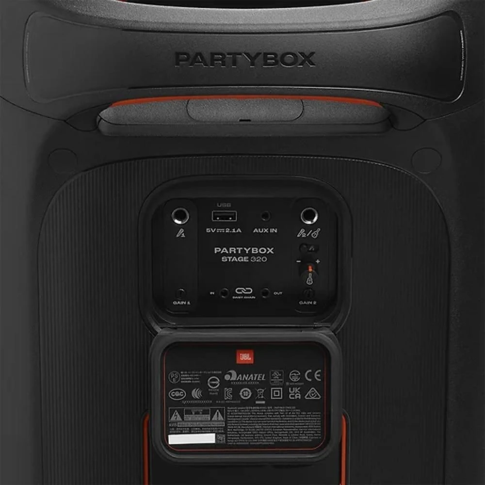 JBL PartyBox Stage 320, Caixa de Som Bluetooth, Preto