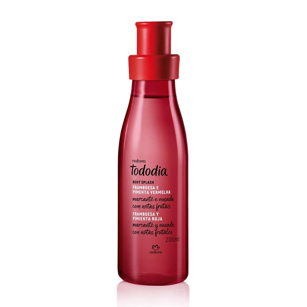 TODODIA FRAMBOESA E PIMENTA VERMELHA BODY SPLASH DESODORANTE COLÔNIA FEMININO 200 ML