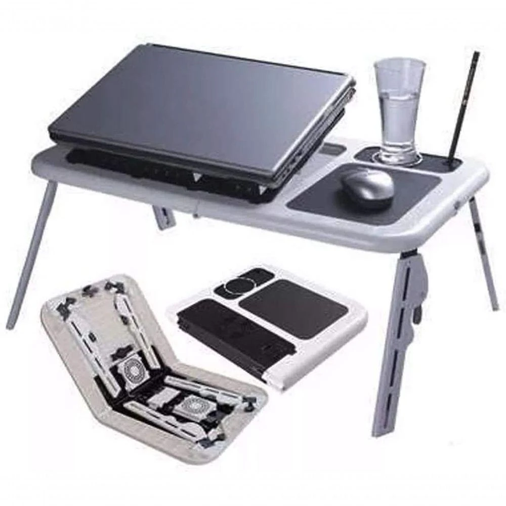 Mesa Dobrável Notebook Tablet 2 Cooler Mousepad Cabo Usb