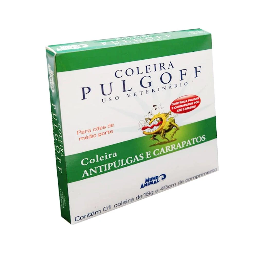 Coleira Antipulgas Mundo Animal Pulgoff para Cães - Tam. M