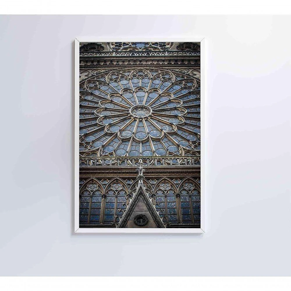 Quadro Catedral De Notre Dame 60x90 Cm Tecido Canvas