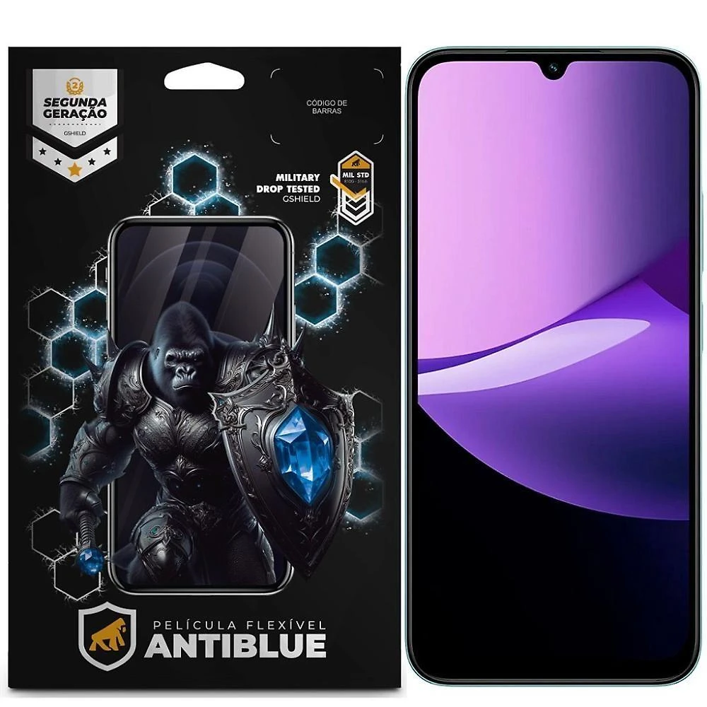 Película para Celular Gshield Xiaomi Redmi 15C 5G Antiblue Bloqueio 99% Luz Azul UV Transparente 1