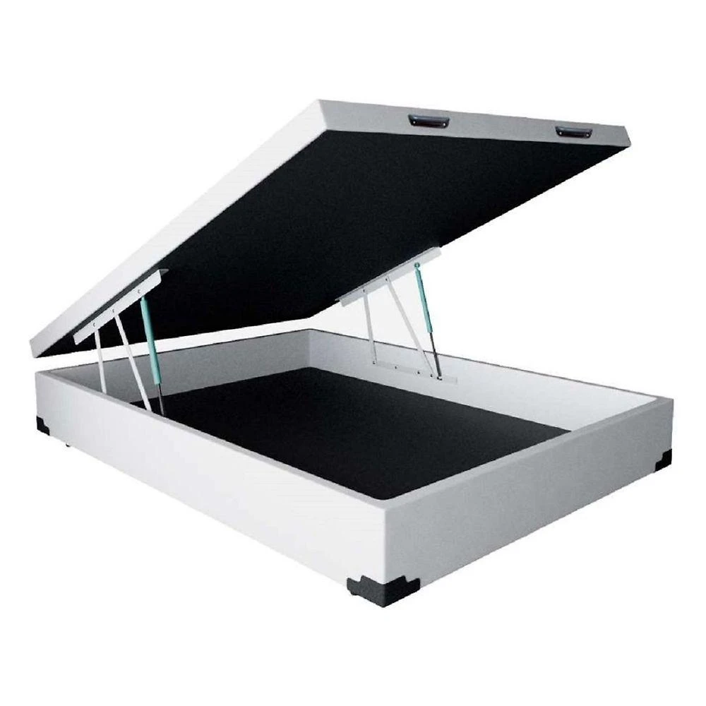 Cama Box Baú Casal Branco Sintético Premium