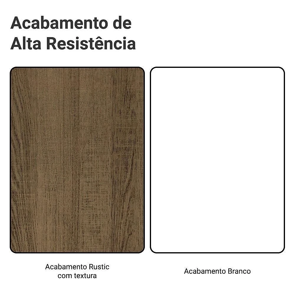 Armário Aéreo 120 Cm 2 Portas Rustic/branco Vik Madesa Rustic/branco