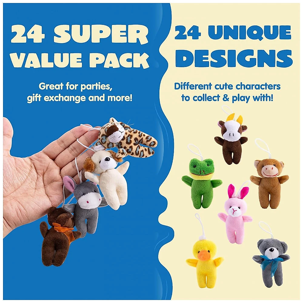 Máquina de Garra JOYIN com 24 Mini Pelúcias Animais, LED Colorido, Som Ajustável, Voltagem 5,5V DC, 35 cm Altura, 1,7 kg, Bivolt
