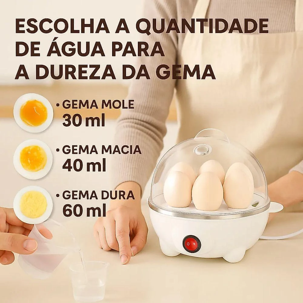 Cozedor de Ovos Legumes à Vapor Panela Elétrica Tienda Online 350W Transparente 220V