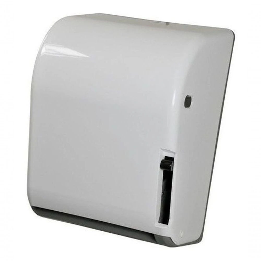 Toalheiro N17 para Papel Toalha Bobina Até 200M em Plástico ABS Branco Cinza Premium Colchões
