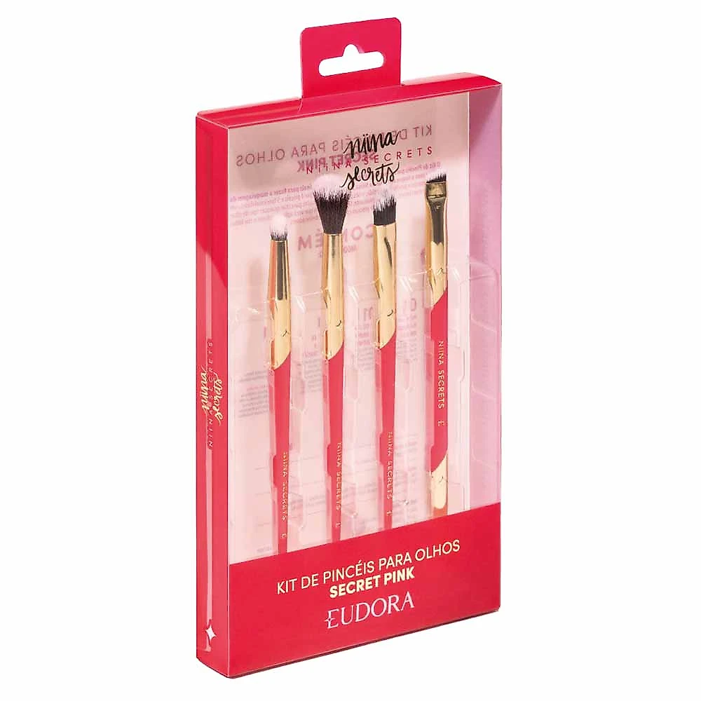 Niina Secrets by Eudora Secret Pink Kit de Pincéis para Olhos Kit