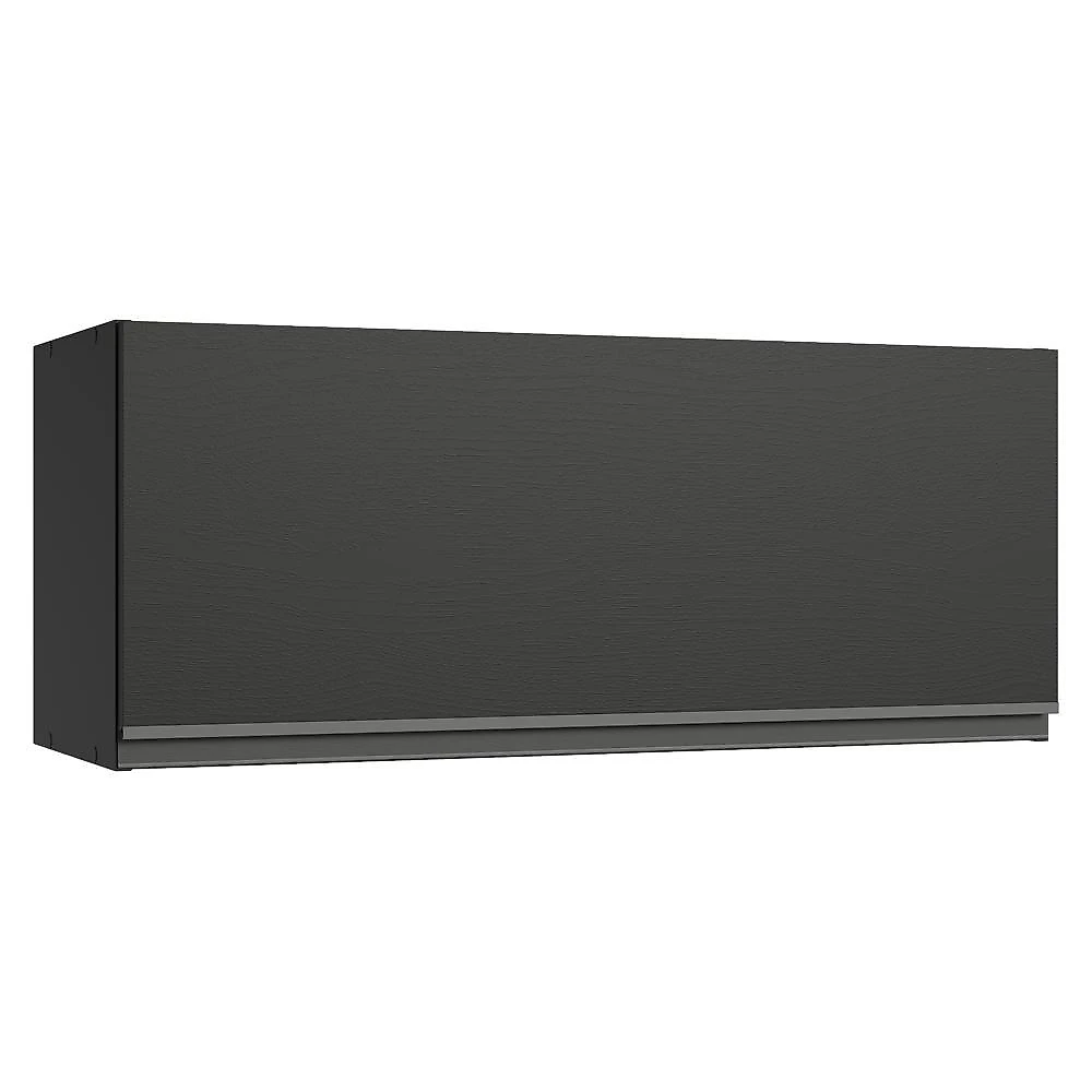Armário aéreo 80 cm 1 porta basculante preto nice madesa