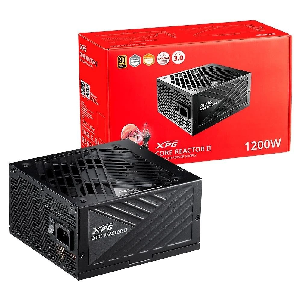 Fonte XPG Core Reactor II 1200G-BKCBR, 1200W, 80 Plus Gold, Modular, PFC Ativo - 75261222