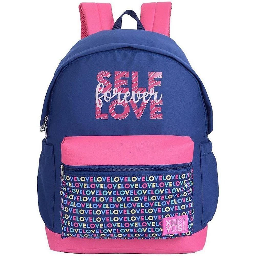 Mochila Xeryus College Tween Self Love Poliéster com Glitter