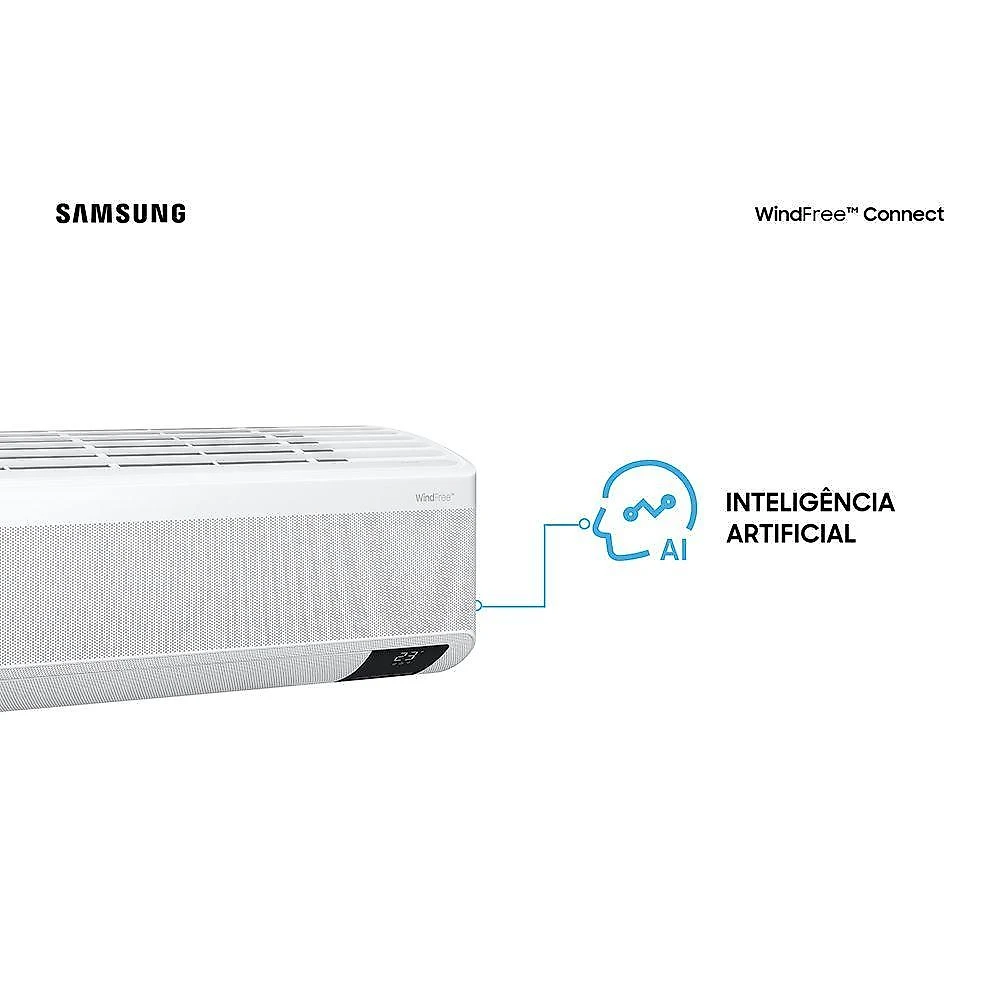 Ar-condicionado split inverter samsung windfree connect 18000 btus quente e frio 220v ar18bseaawkxaz