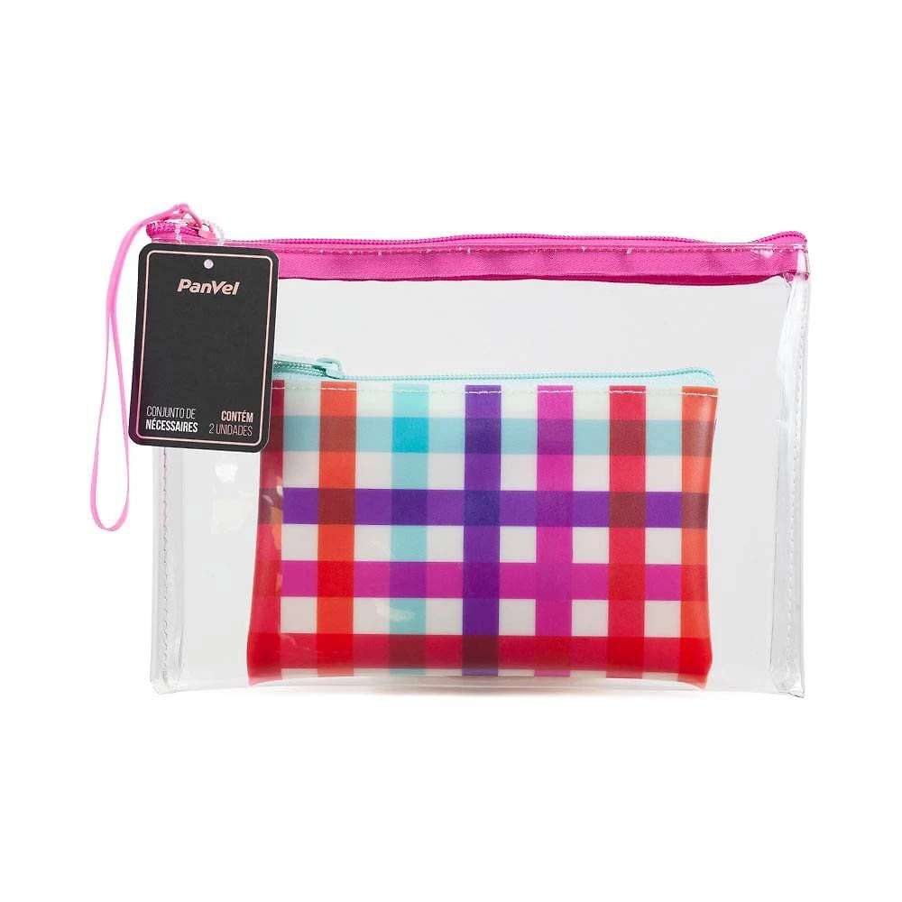 Conjunto De Nécessaire Estampada Panvel Acessórios Coleção Dream 2 Unidades