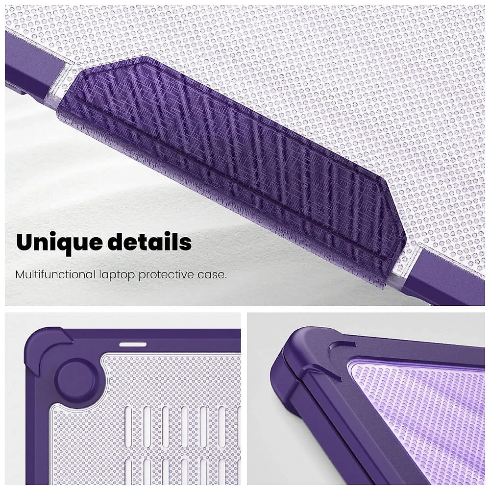 Capa Rígida Antichoque Roxa para MacBook Air 15″ (2023–2025, Modelos A3241/A3114/A2941, M2/M3/M4) – MEEgoodo