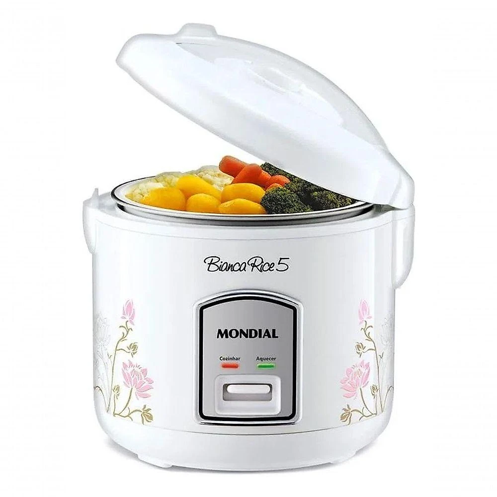Panela de Arroz Elétrica Bianca Rice 5 NPE-05-5X 5 Xícaras 400W com Cuba Antiaderente 110V