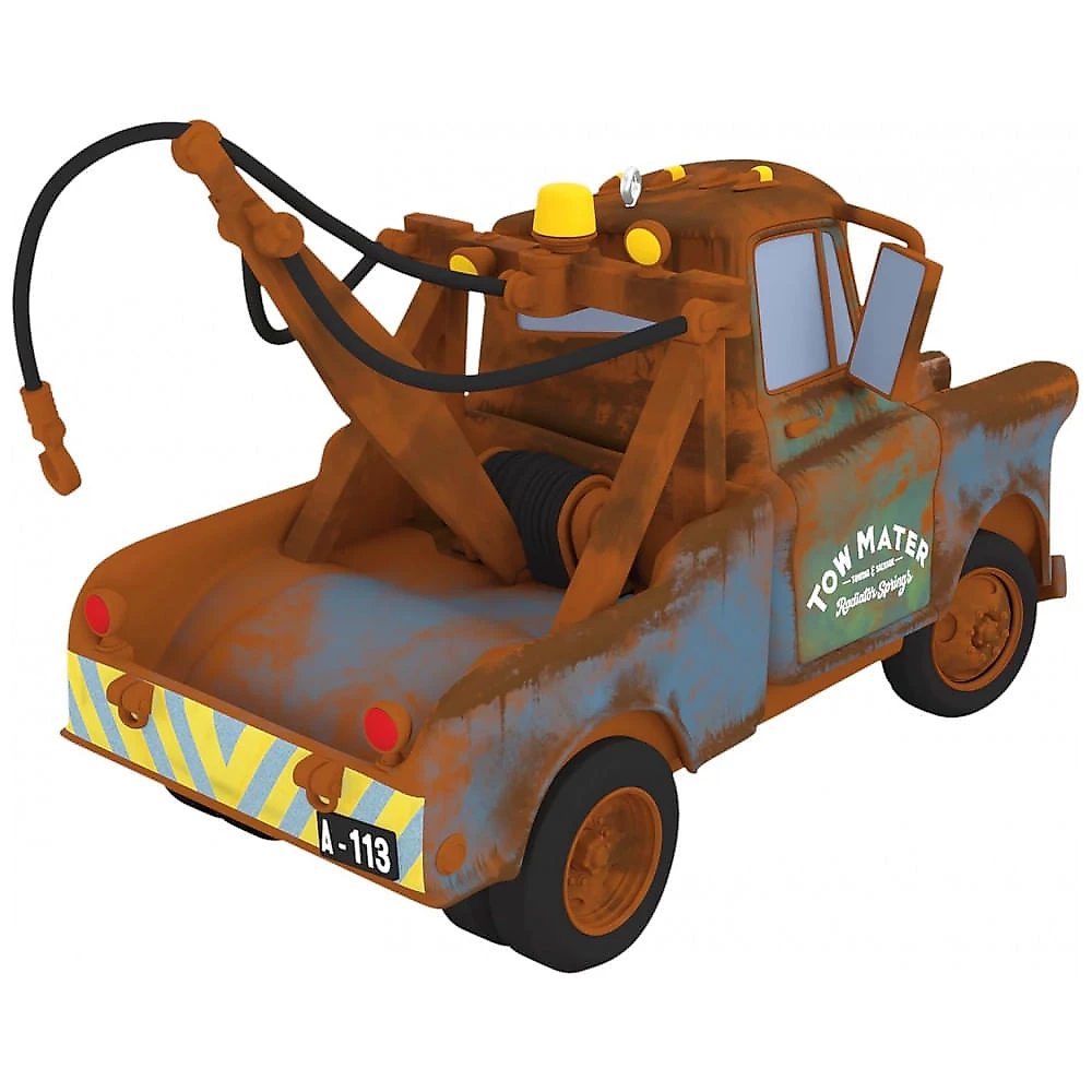 Enfeite de Natal Hallmark Keepsake 2025 Disney/Pixar Cars Mater com Som e Movimento, Plástico, 7x8x13,3 cm, Com Caixa
