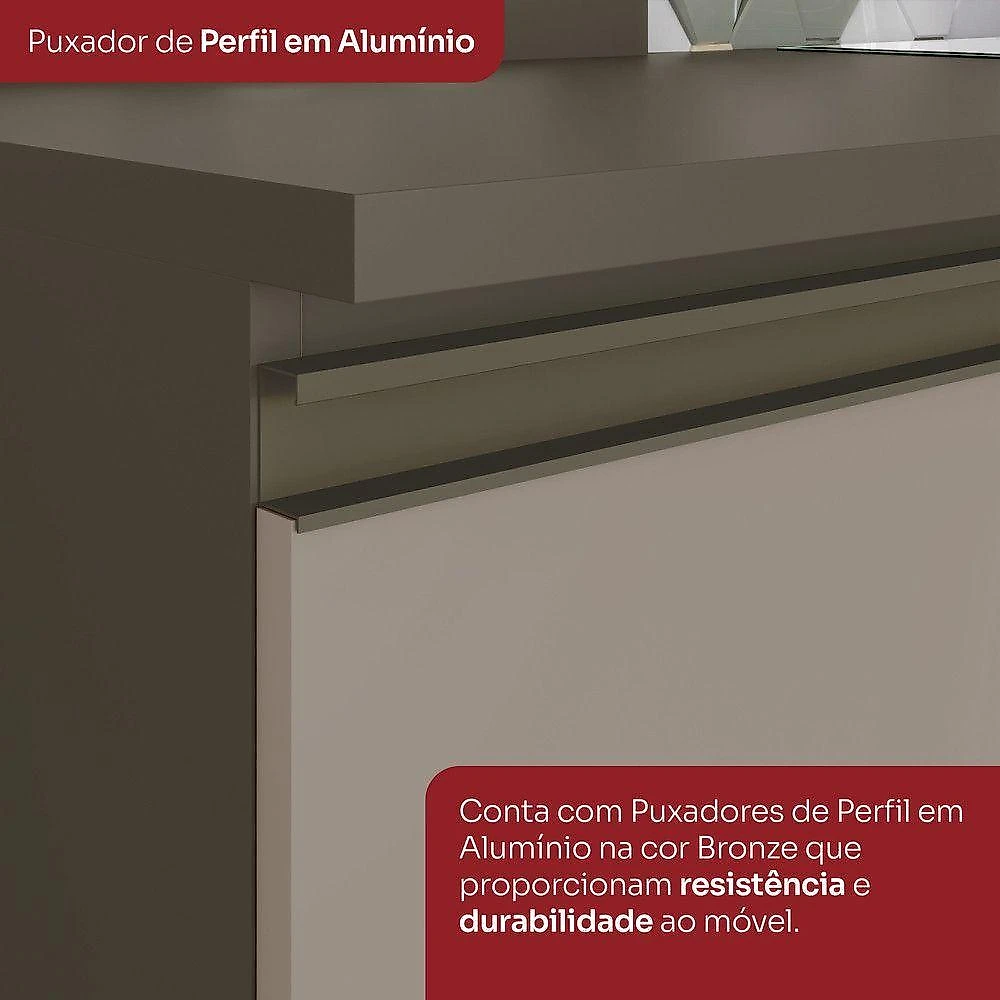 Aéreo de Cozinha Lora 80CM 2 Portas MDF Marrom Casa 812 webcontinental-7890022208781