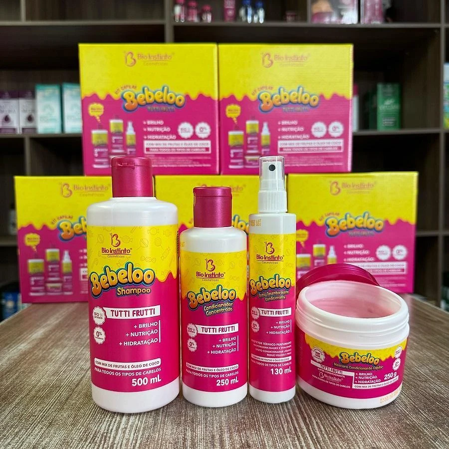 Miniatura Kit Capilar Bebeloo Tutti Frutti Frutas E Óleo De Coco