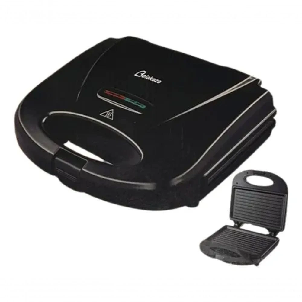 Sanduicheira Belakaza 2 em 1 Black para Lanche com Chapa Tostex 800W Preto 110V