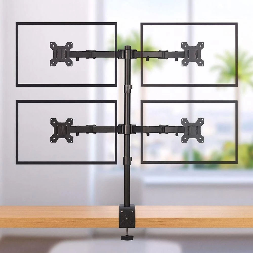 Suporte para Monitores Suporte 4 Monitores Articulado Mesa Estúdio Gamer Ajustável com Ajuste