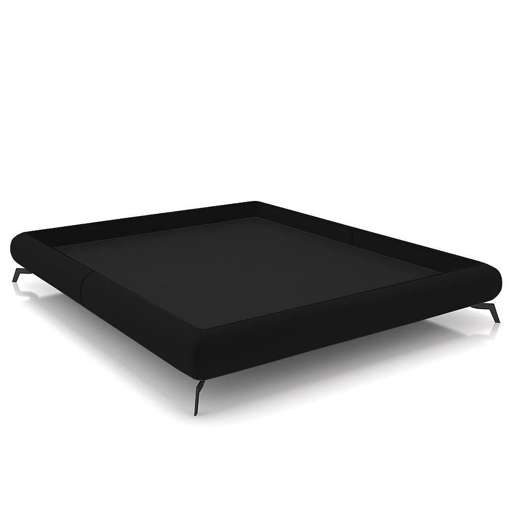 Cama King Base Box 193x203cm Pés De Ferro Cold P02 Veludo Preto - Mpozenato