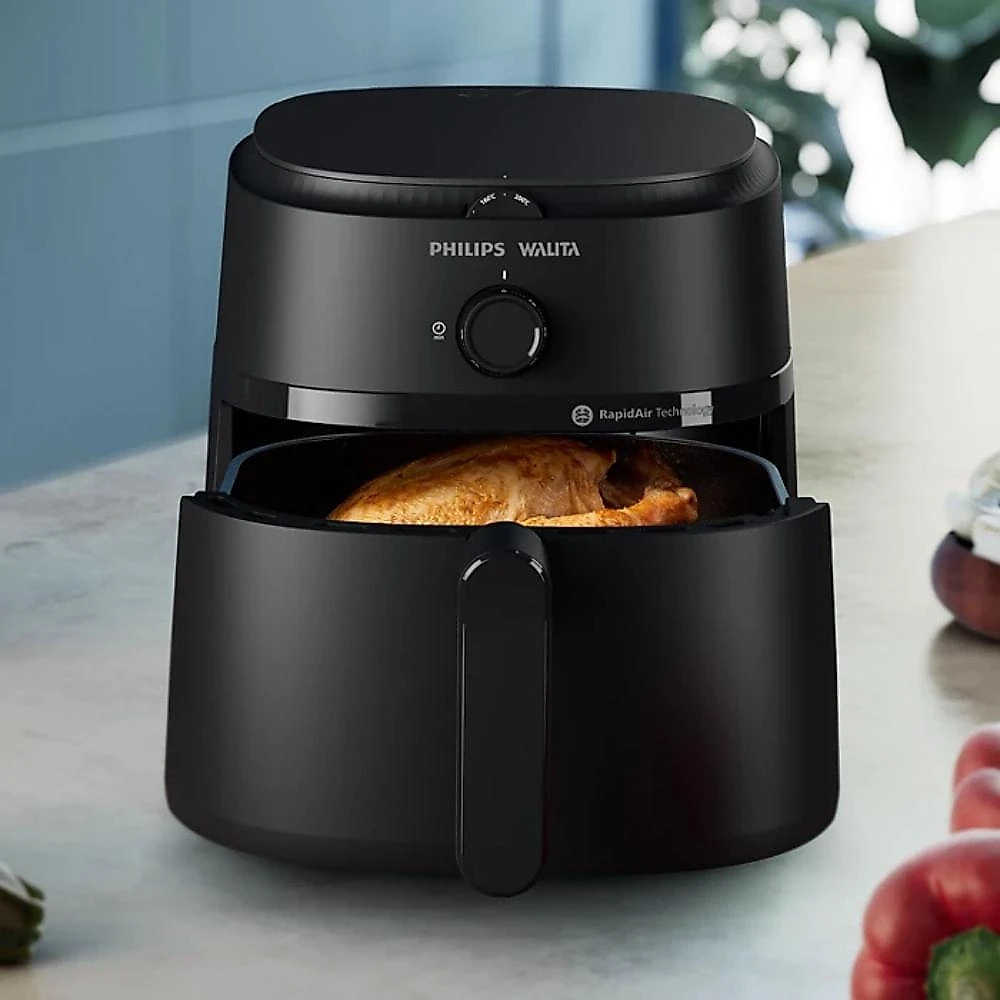 Fritadeira Airfryer Philips Walita 6.2L 1700W Preta NA130/09 127V