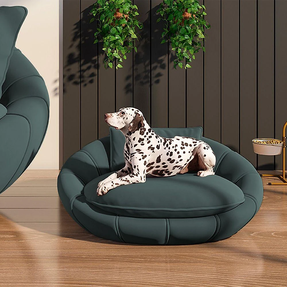 Caminha Pet Sallar Home Golden para Pets Até 15kg Veludo Verde Petróleo 78cm