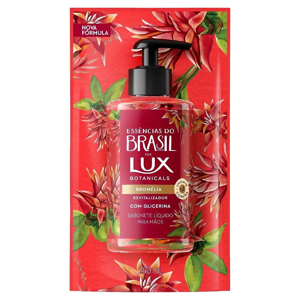 Sabonete Líquido Lux Essências Do Brasil Bromélia 240ml - Refil