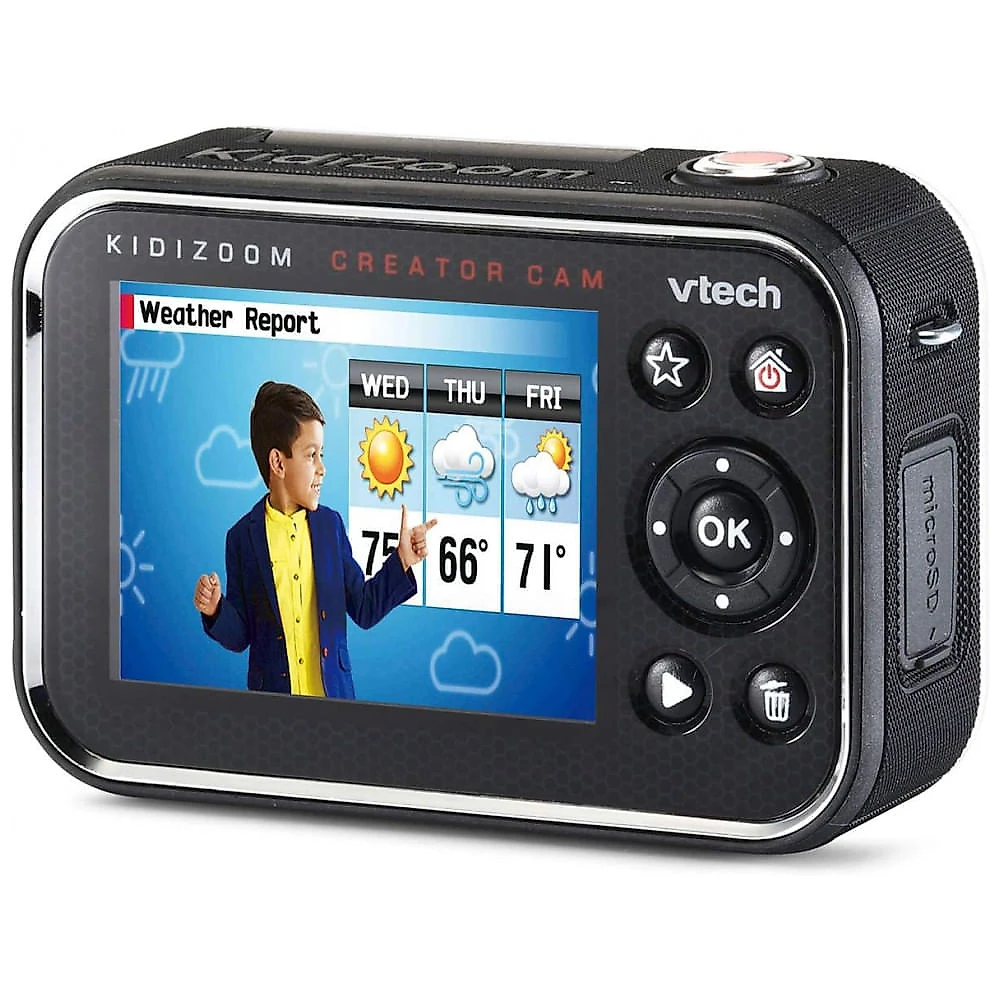 Câmera Criativa para Crianças 16 MP com Bateria Recarregável via USB, VTech KidiZoom, Vermelha