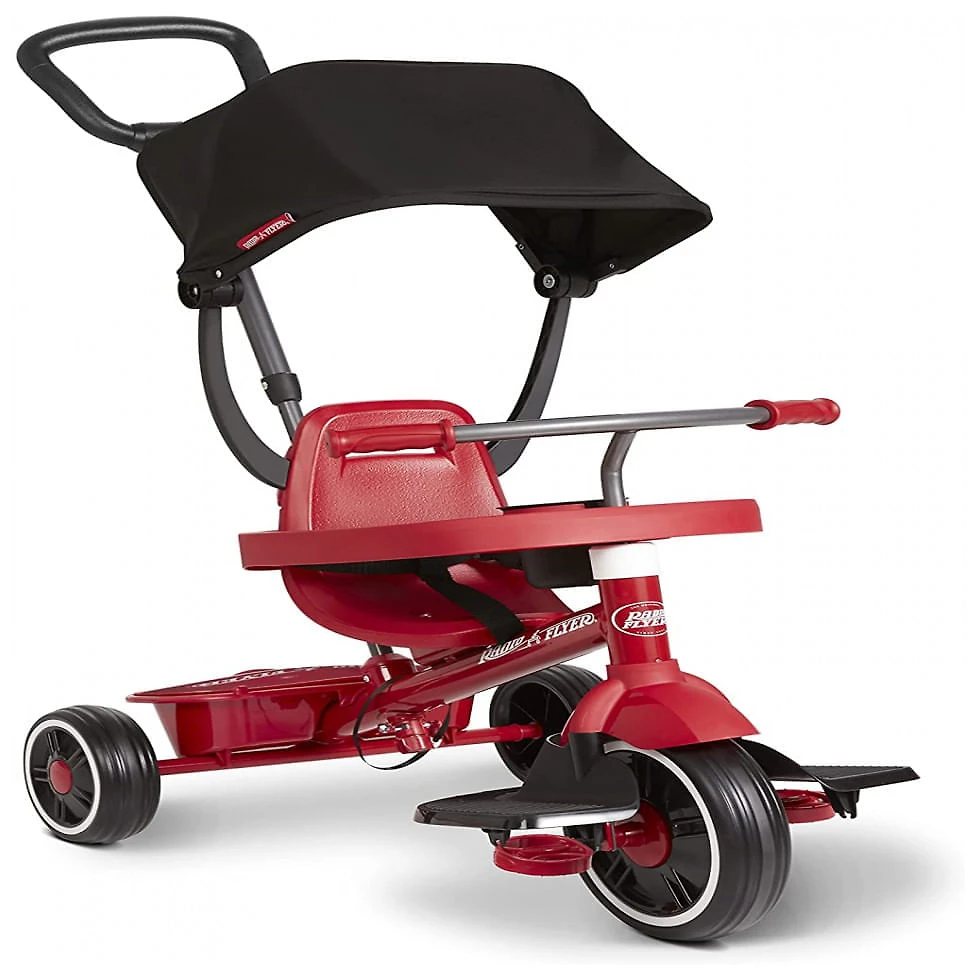 Triciclo Infantil para Passeio Radio Flyer 469Z com Assento Ajustável 4 Estágios, Idade Recomendada 1 a 5 Anos, Vermelho